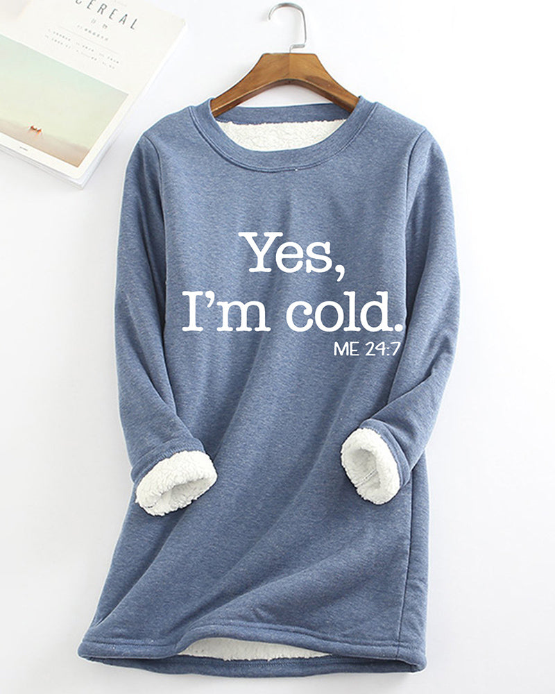Sweatshirt med engelskt tryck