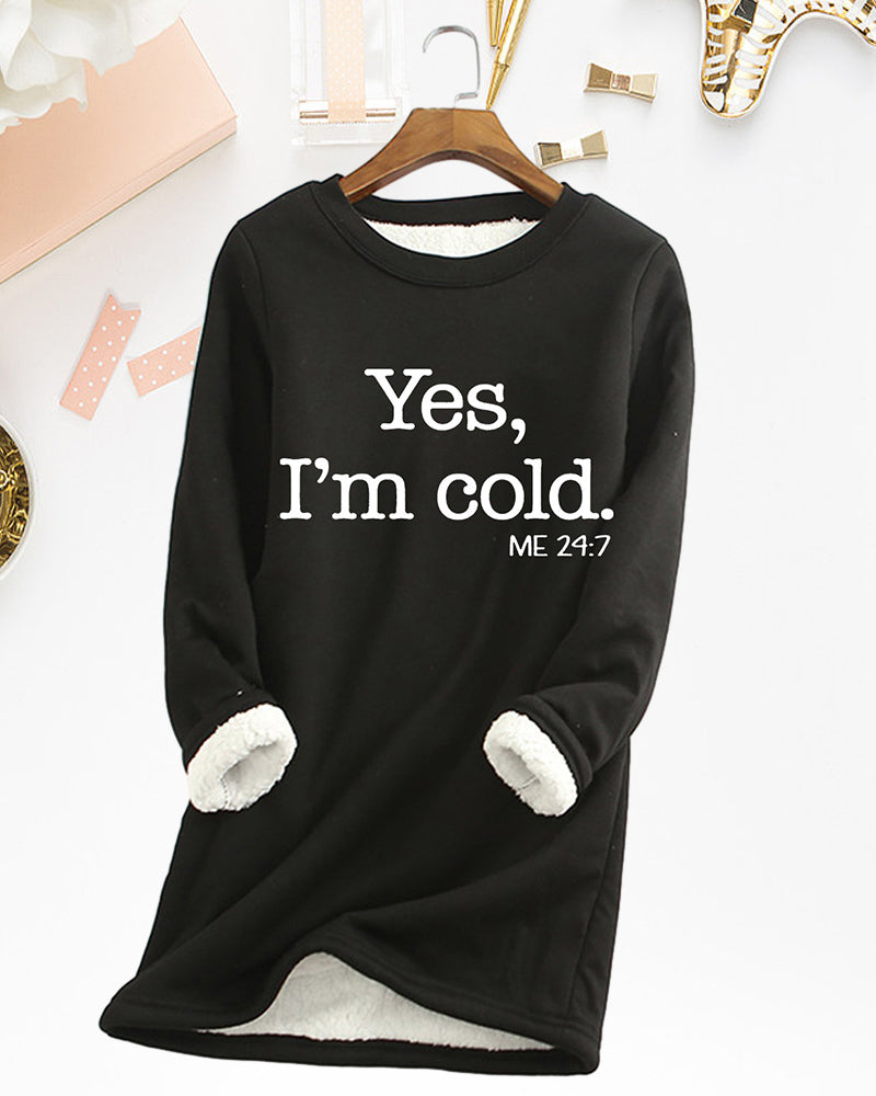 Sweatshirt med engelskt tryck