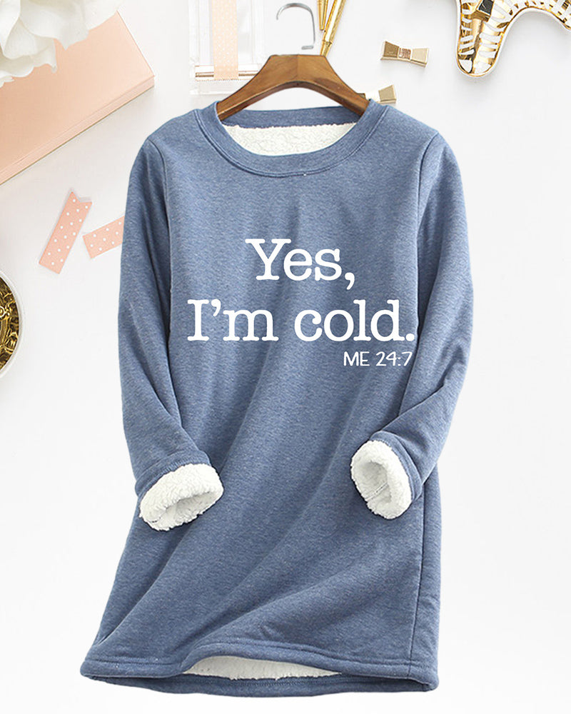 Sweatshirt med engelskt tryck