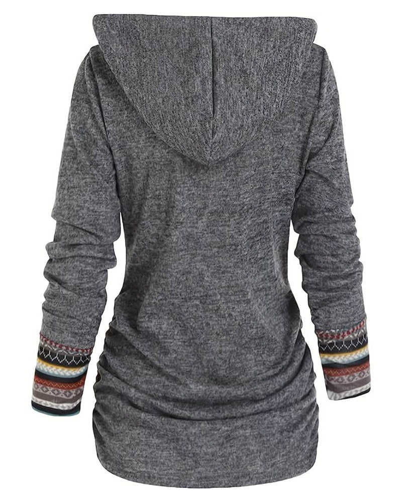 Kontrastfärgad Avslappnad hoodie