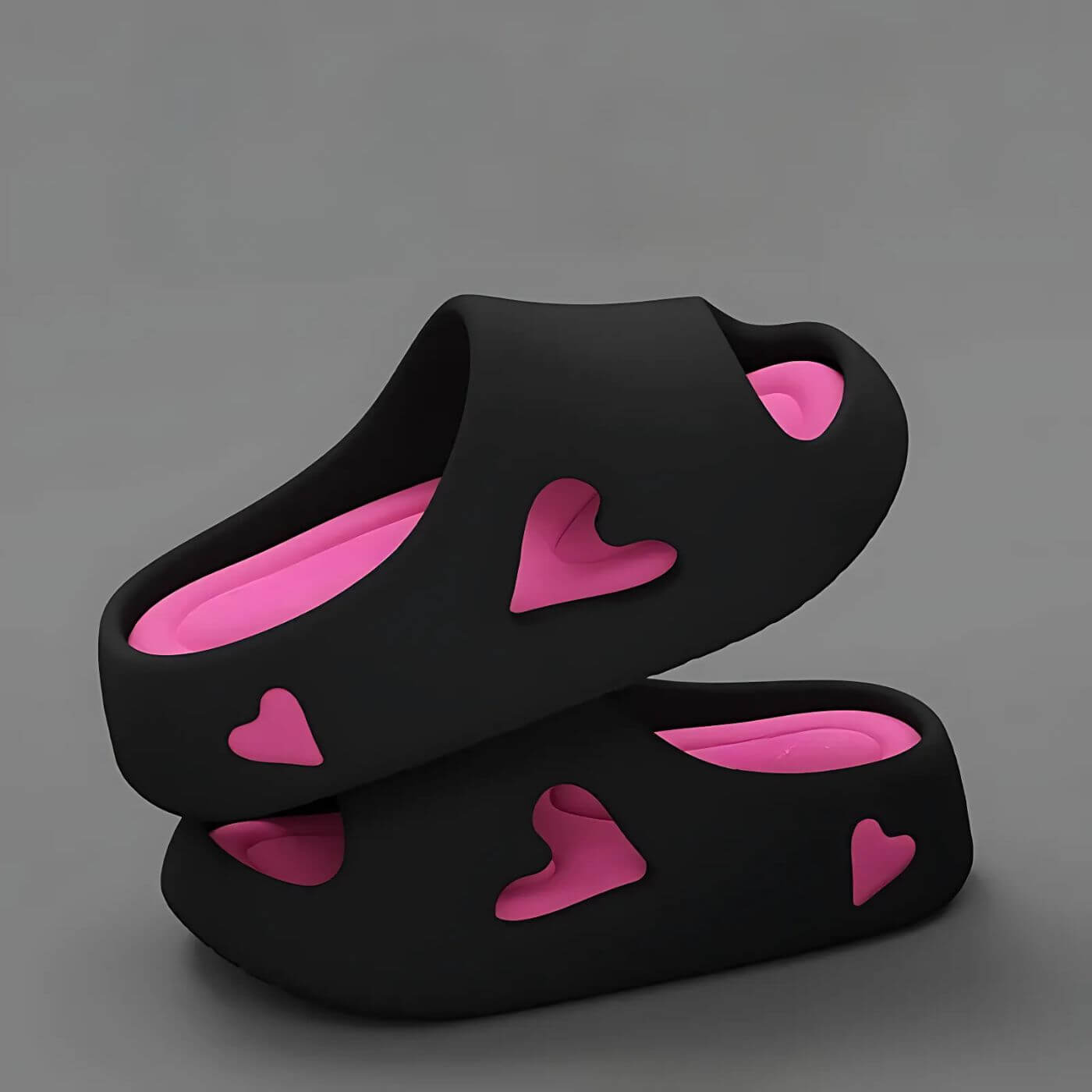 Amora™ - Flip-flops med hängande hjärtdesign och molnlik känsla