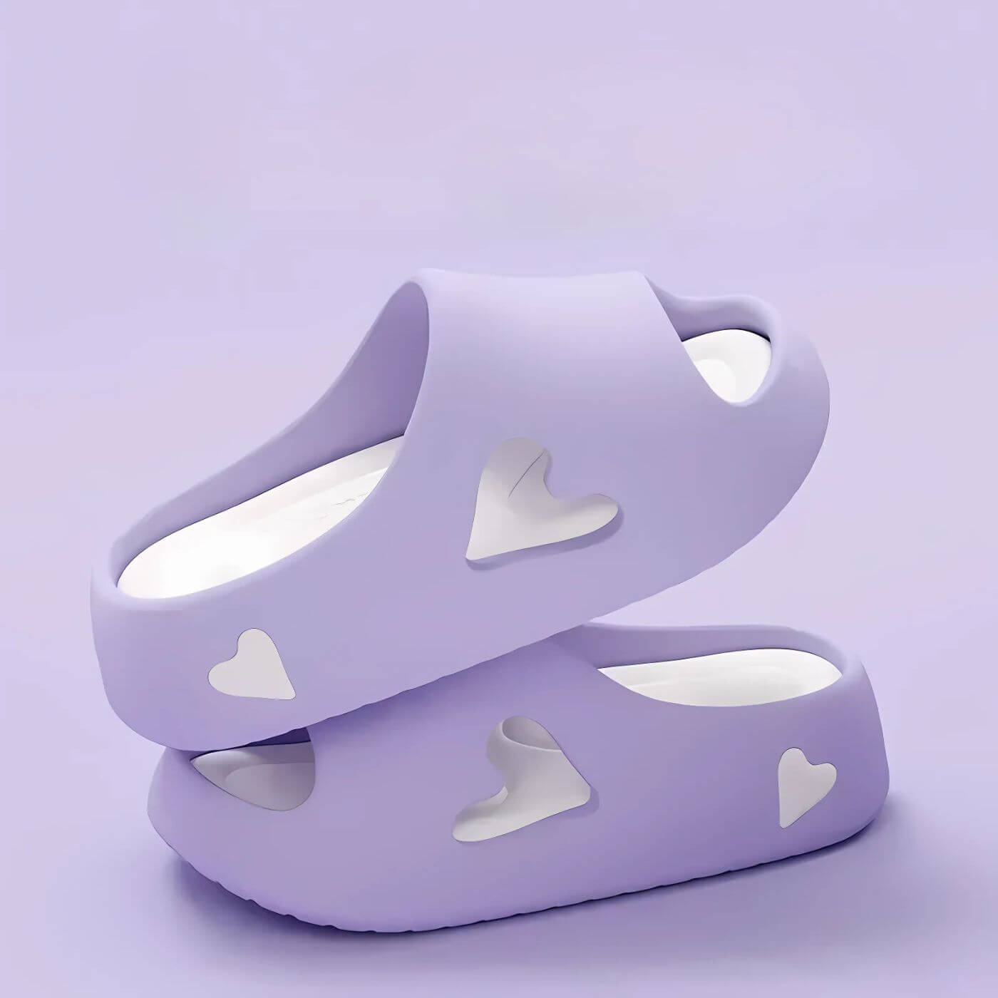 Amora™ - Flip-flops med hängande hjärtdesign och molnlik känsla