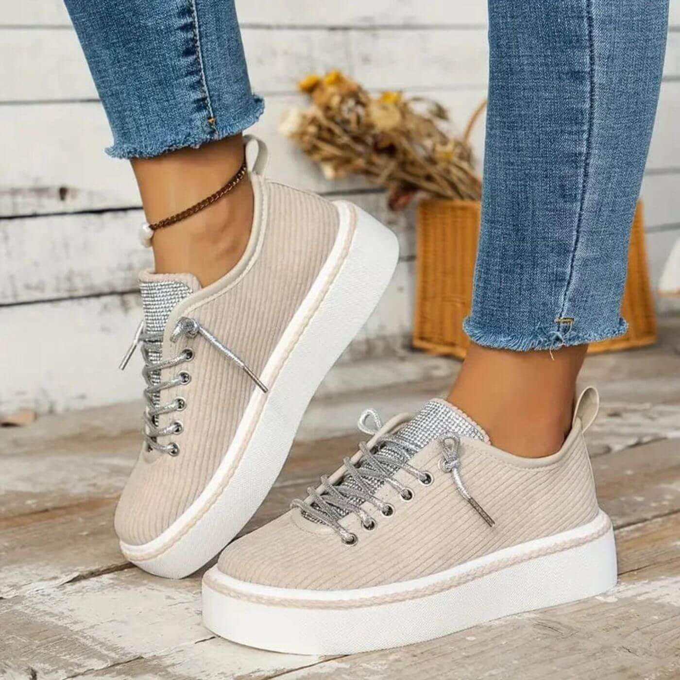 Ane™ - Stilsäkra Ortopediska Sneakers i Kordflod