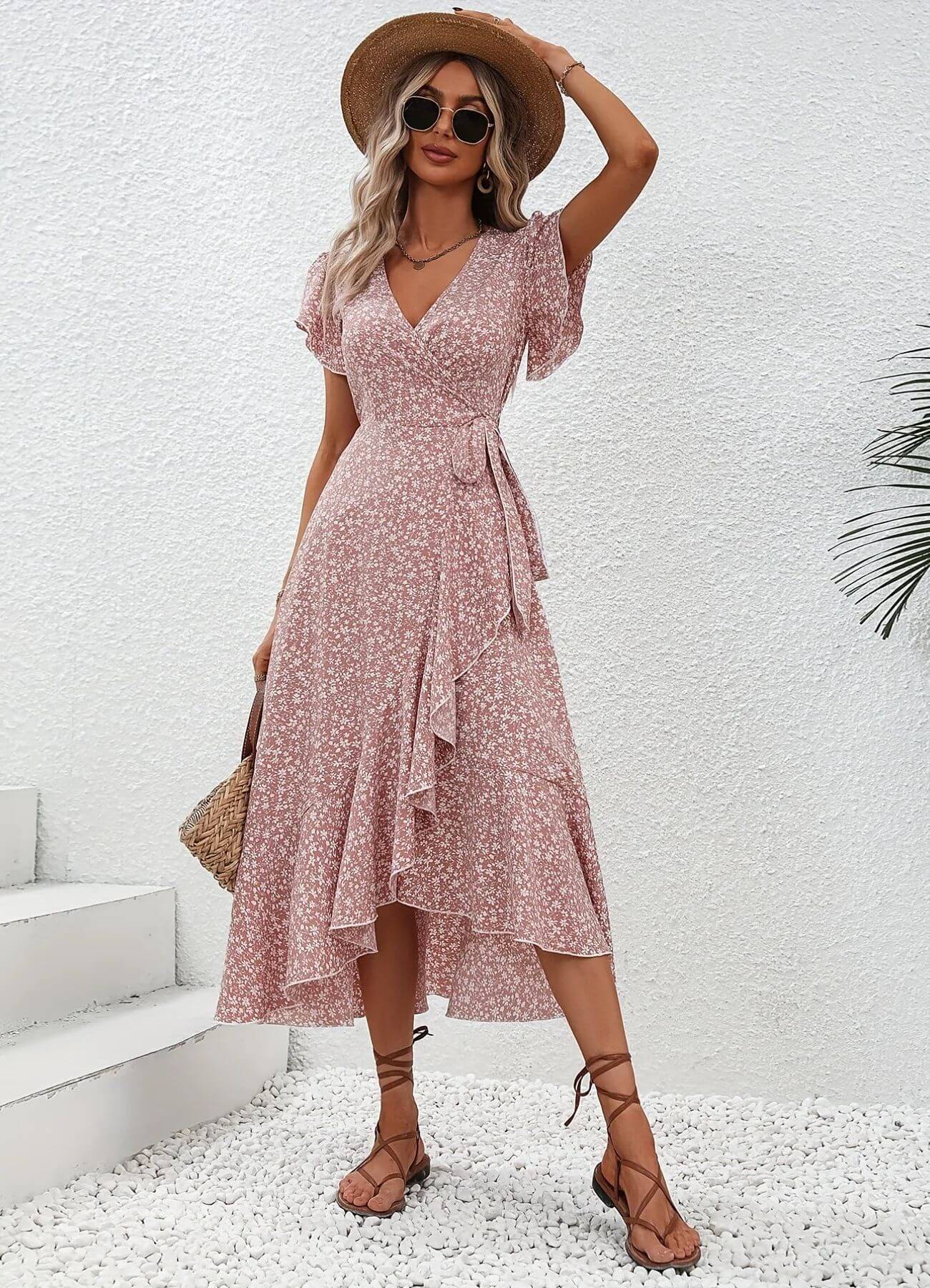 Anette™ – Elegant blommig sommarklänning