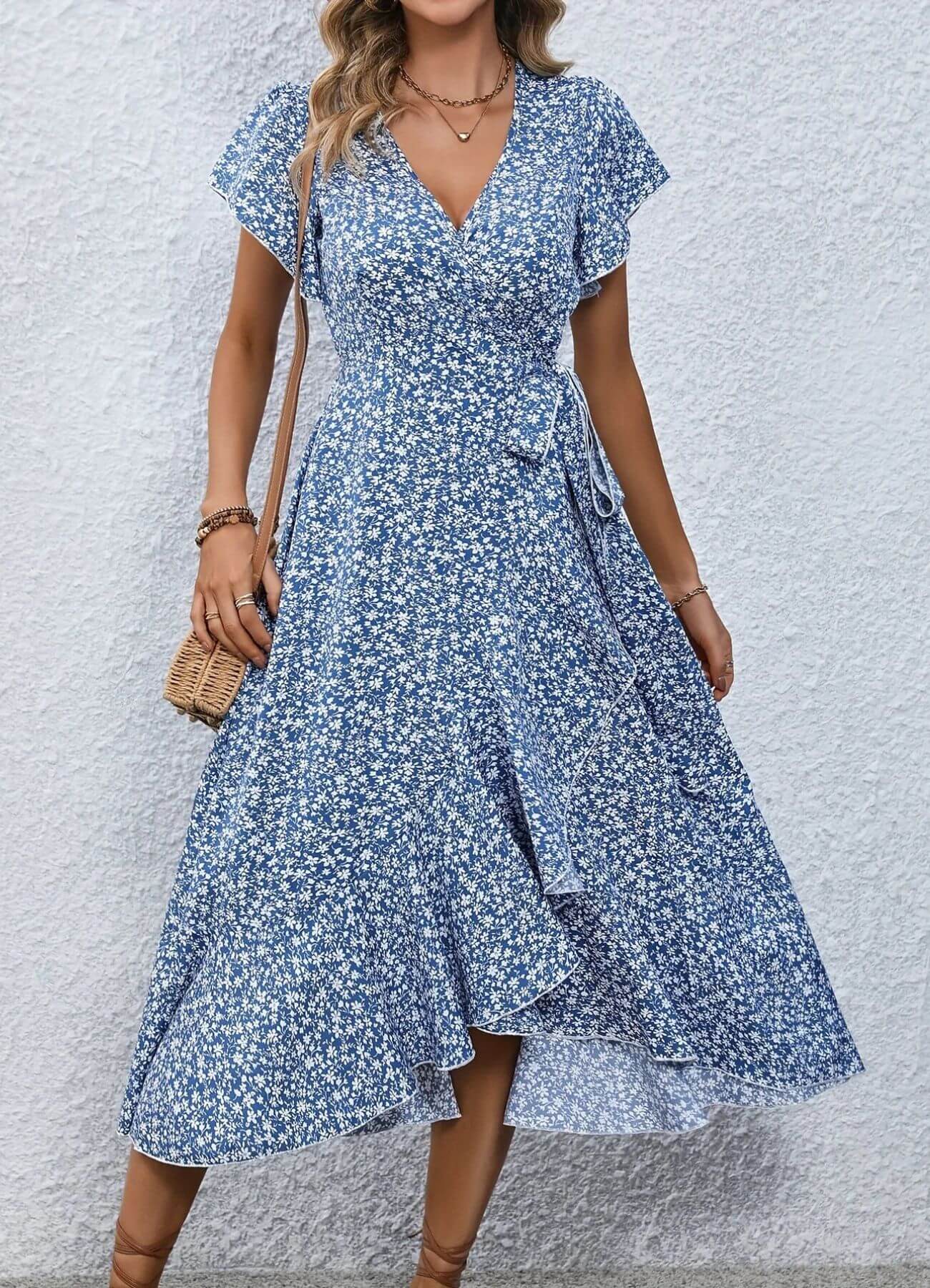 Anette™ – Elegant blommig sommarklänning