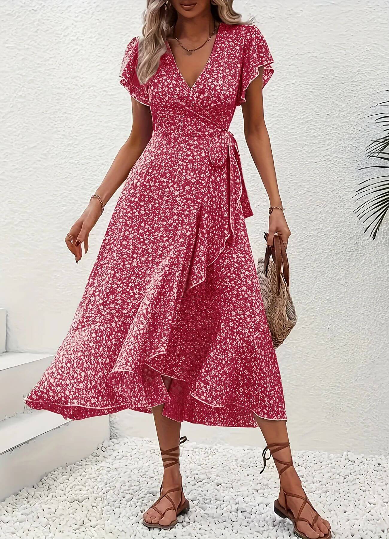 Anette™ – Elegant blommig sommarklänning
