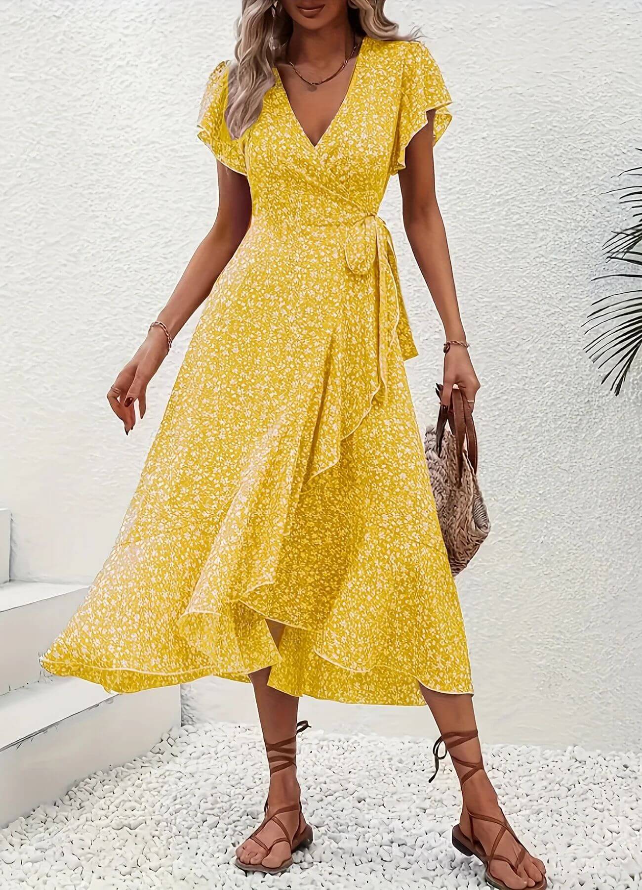 Anette™ – Elegant blommig sommarklänning