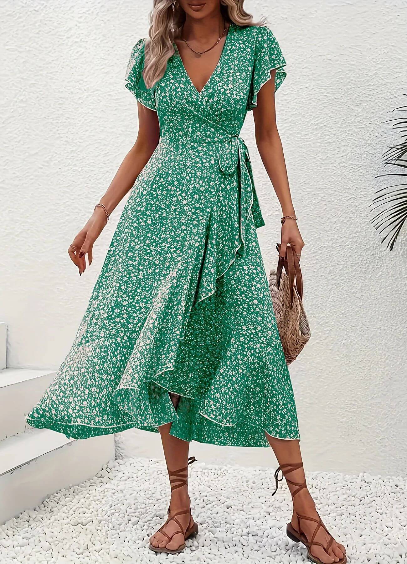 Anette™ – Elegant blommig sommarklänning