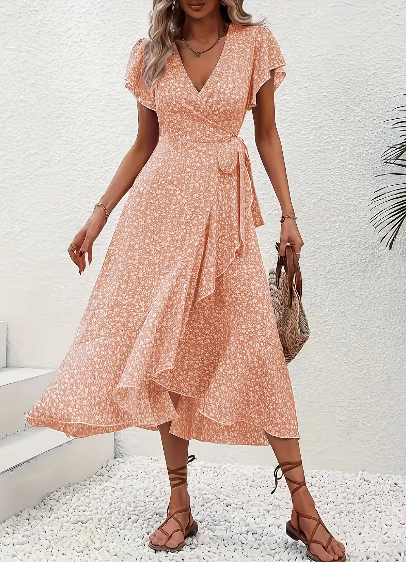 Anette™ – Elegant blommig sommarklänning