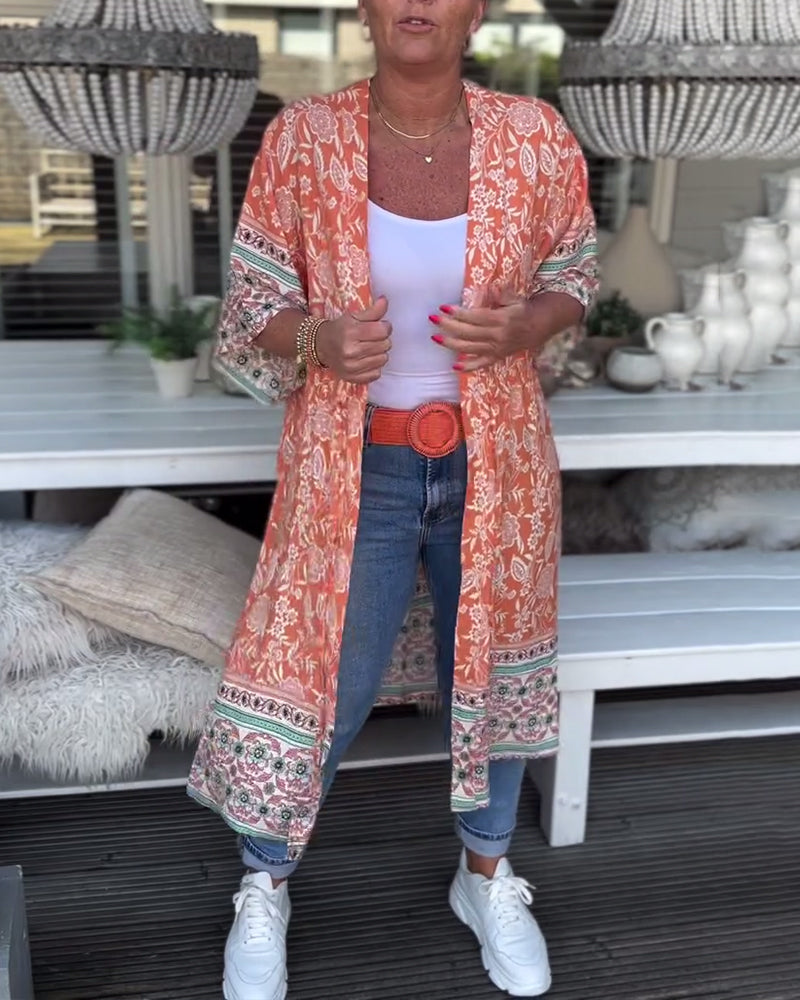 Fashionabla semesterstrandkappa med tryck