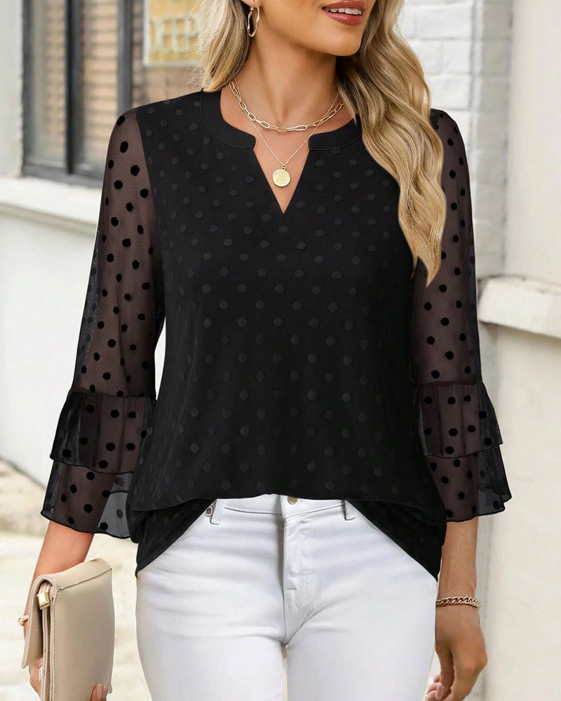 Blus Med Prickar Elegant