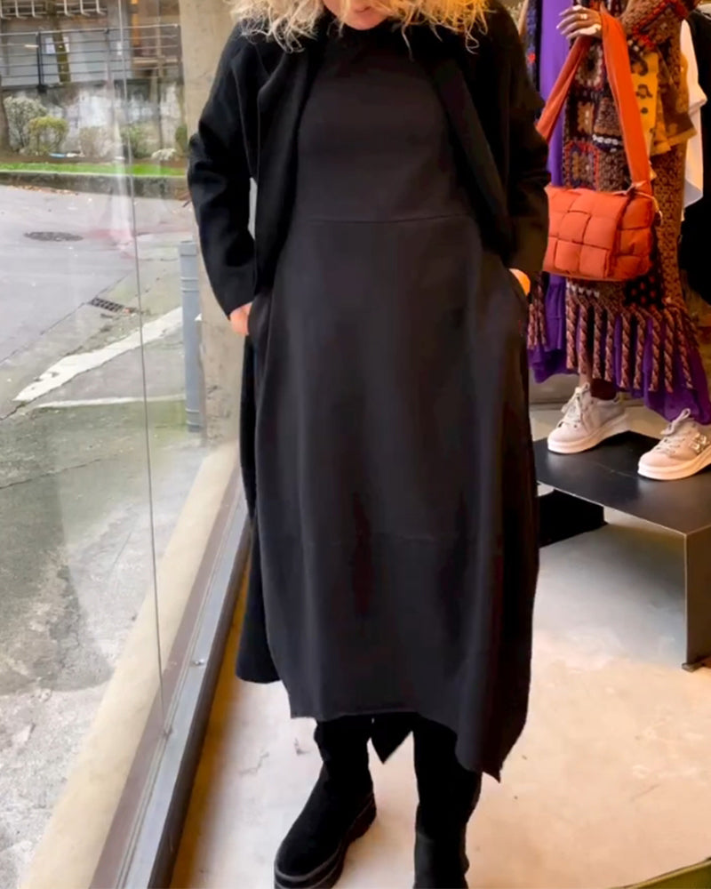 Elegant enfärgad klänning