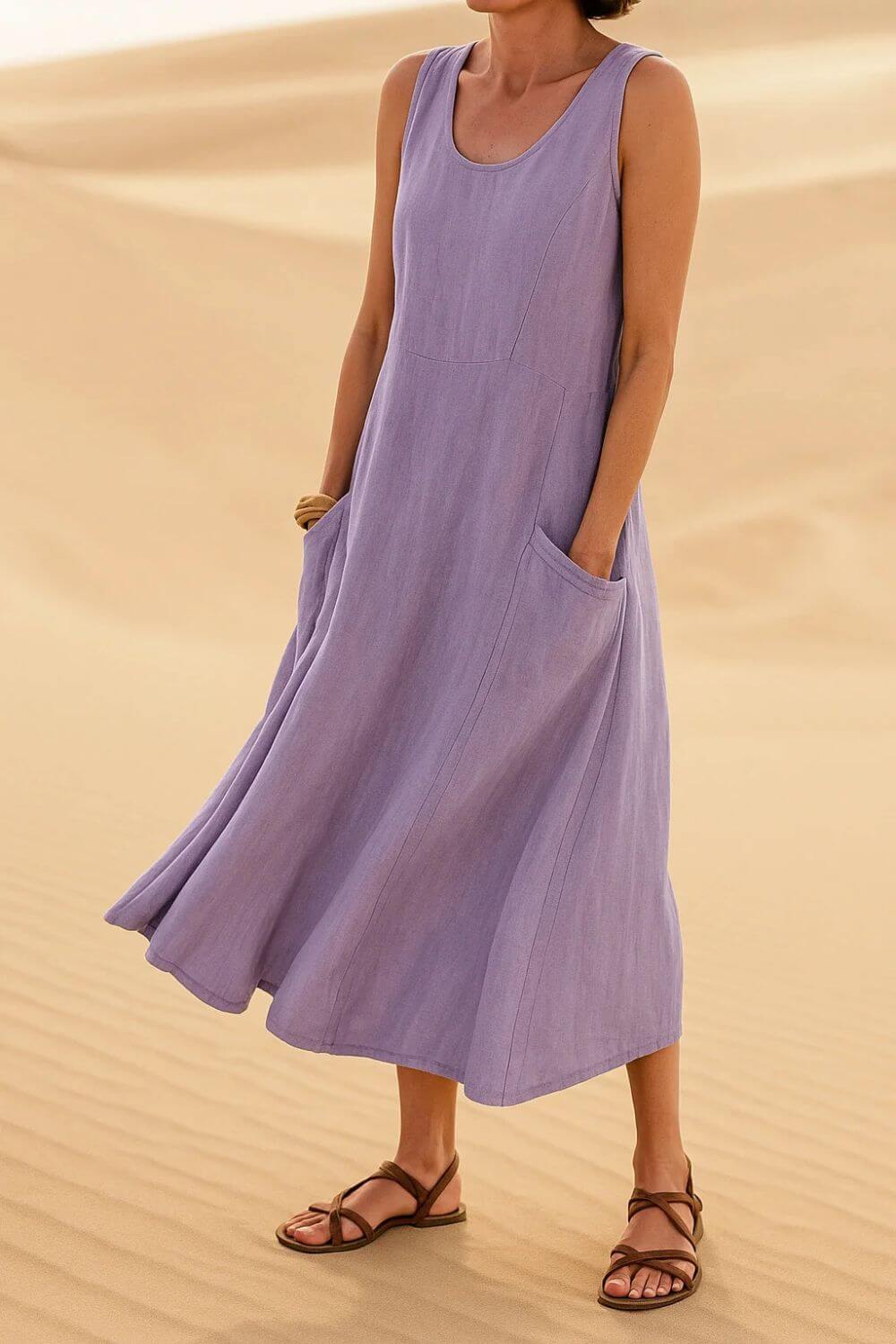 Alina™ - Elegant Ärmlös Sommarklänning