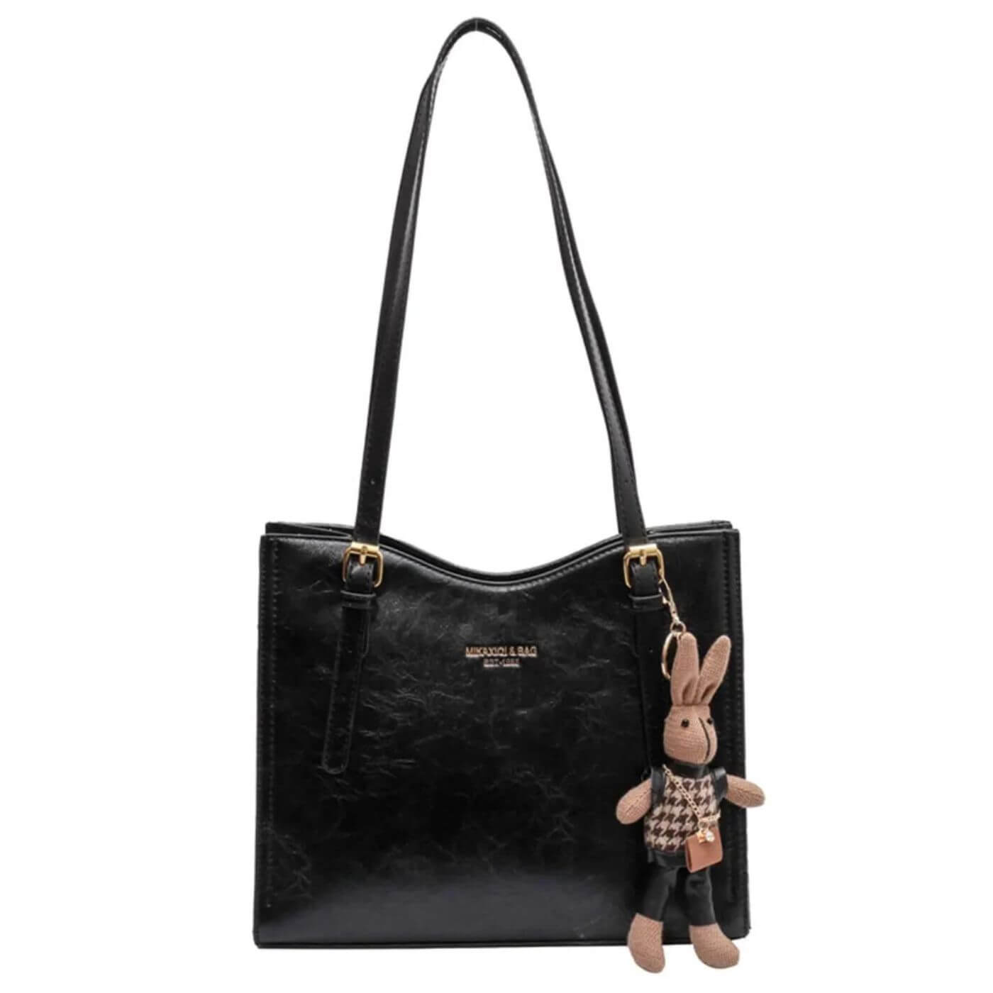 Lene™ – Kanin Charm Vintage Skulderveske i Skinn