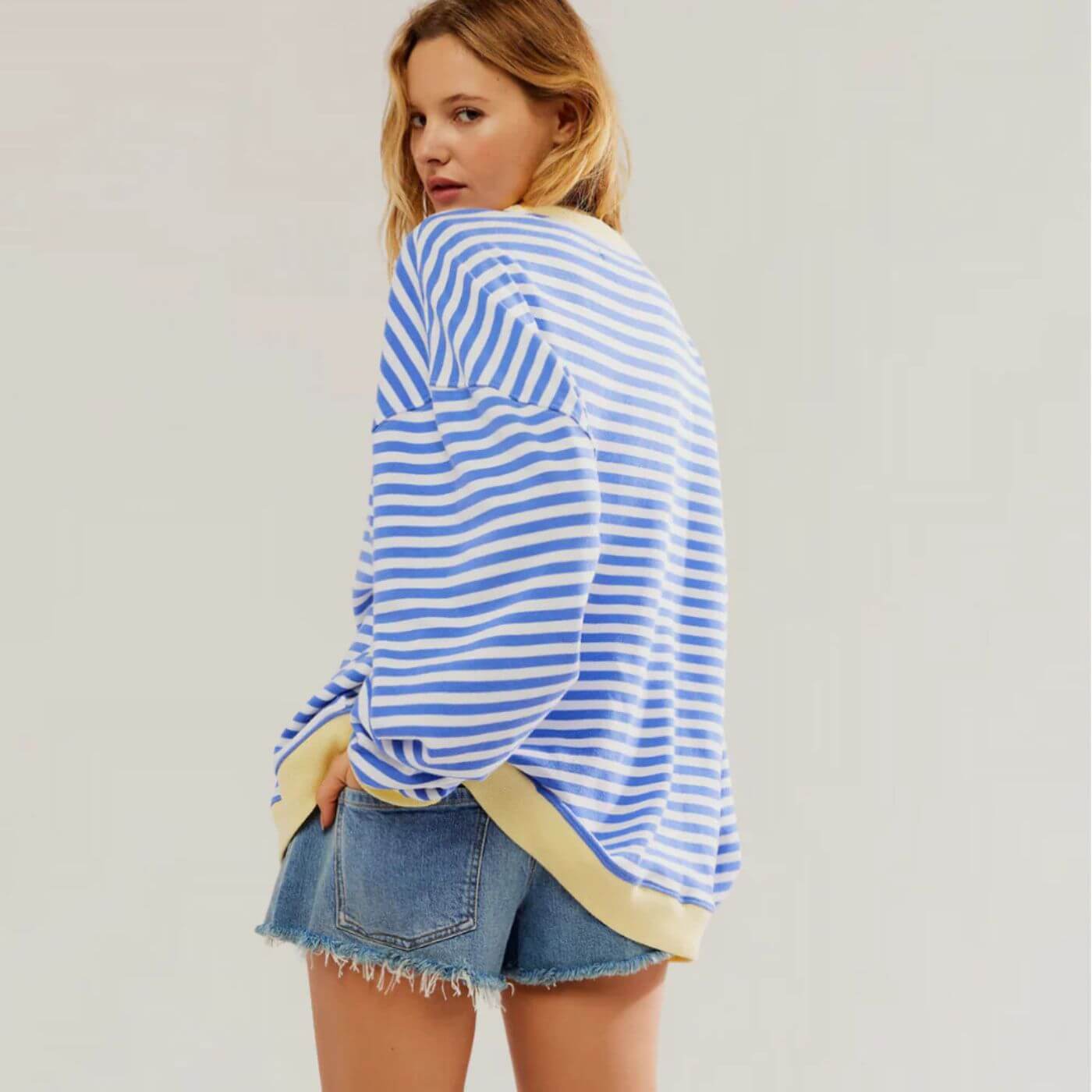 Liana™ - Oversized Randig Komforttröja