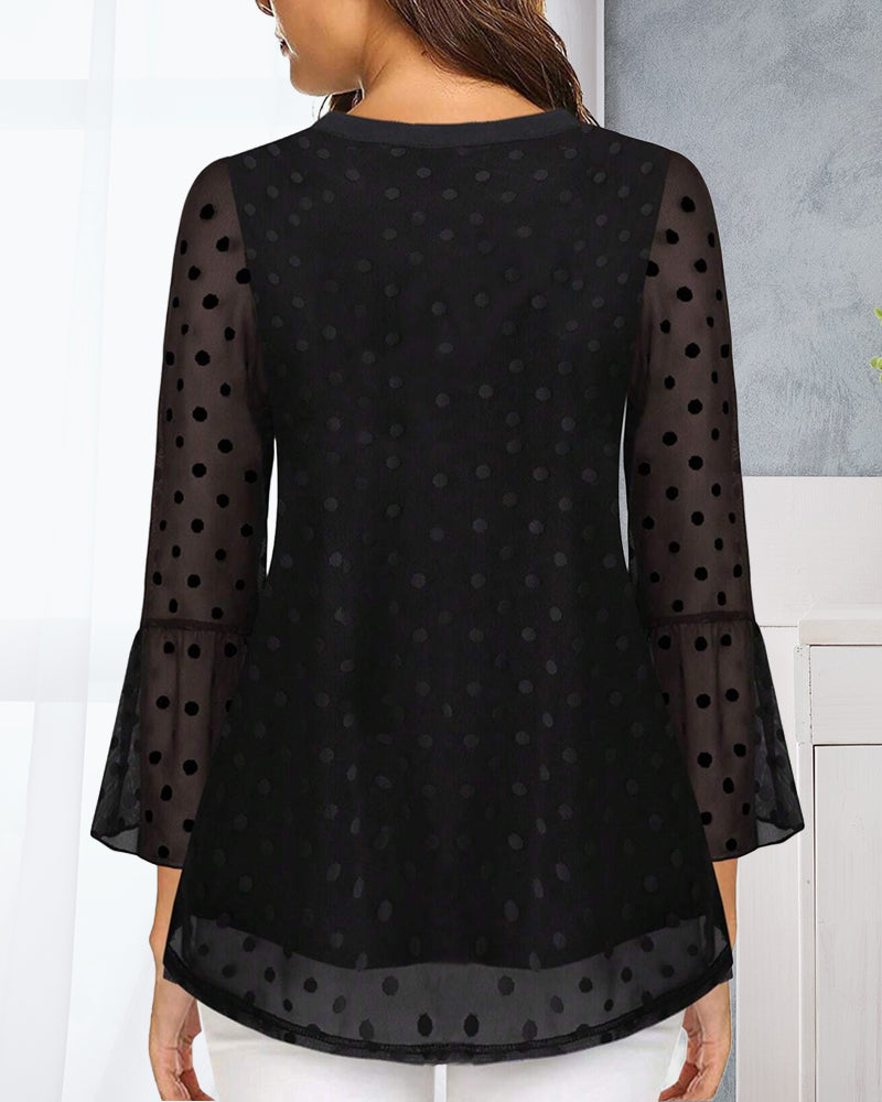 Blus Med Prickar Elegant