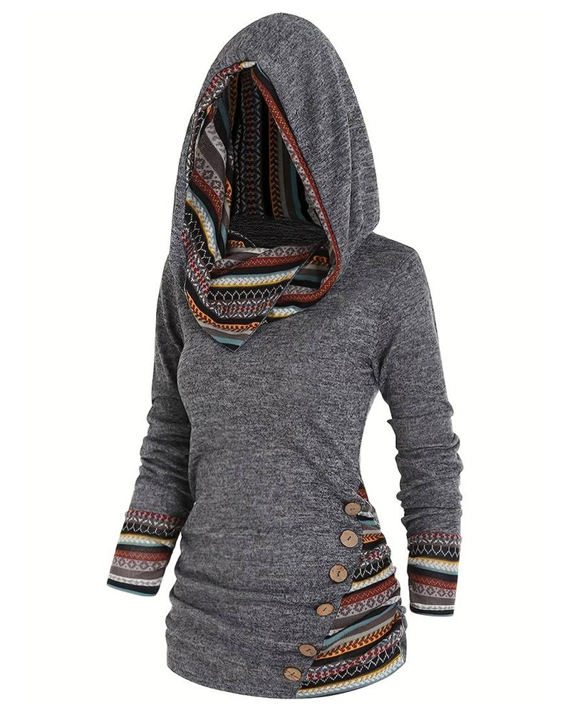 Kontrastfärgad Avslappnad hoodie