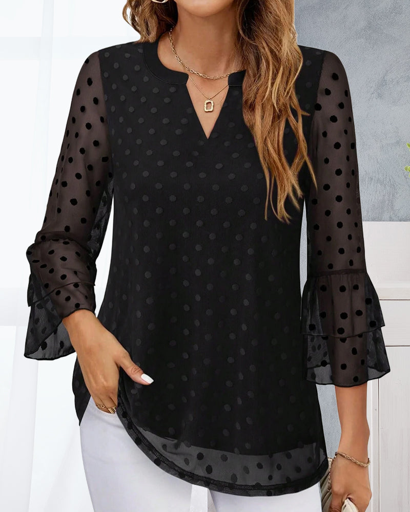 Blus Med Prickar Elegant