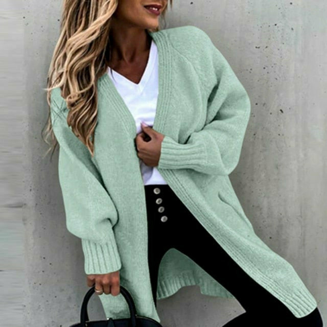 Enfärgad Casual Cardigan